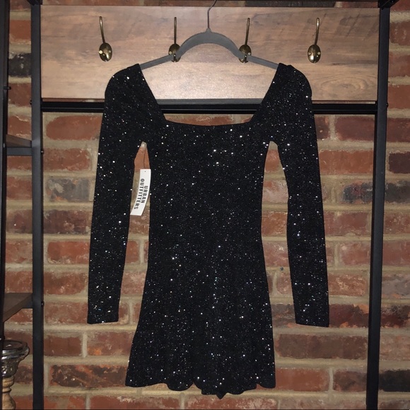 Urban Outfitters Black Glitter Romper - XS - Picture 3 of 11